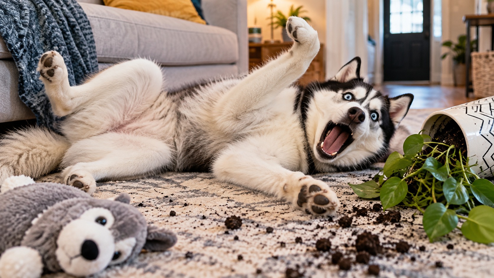 AI illustrative husky portrait for the quiz