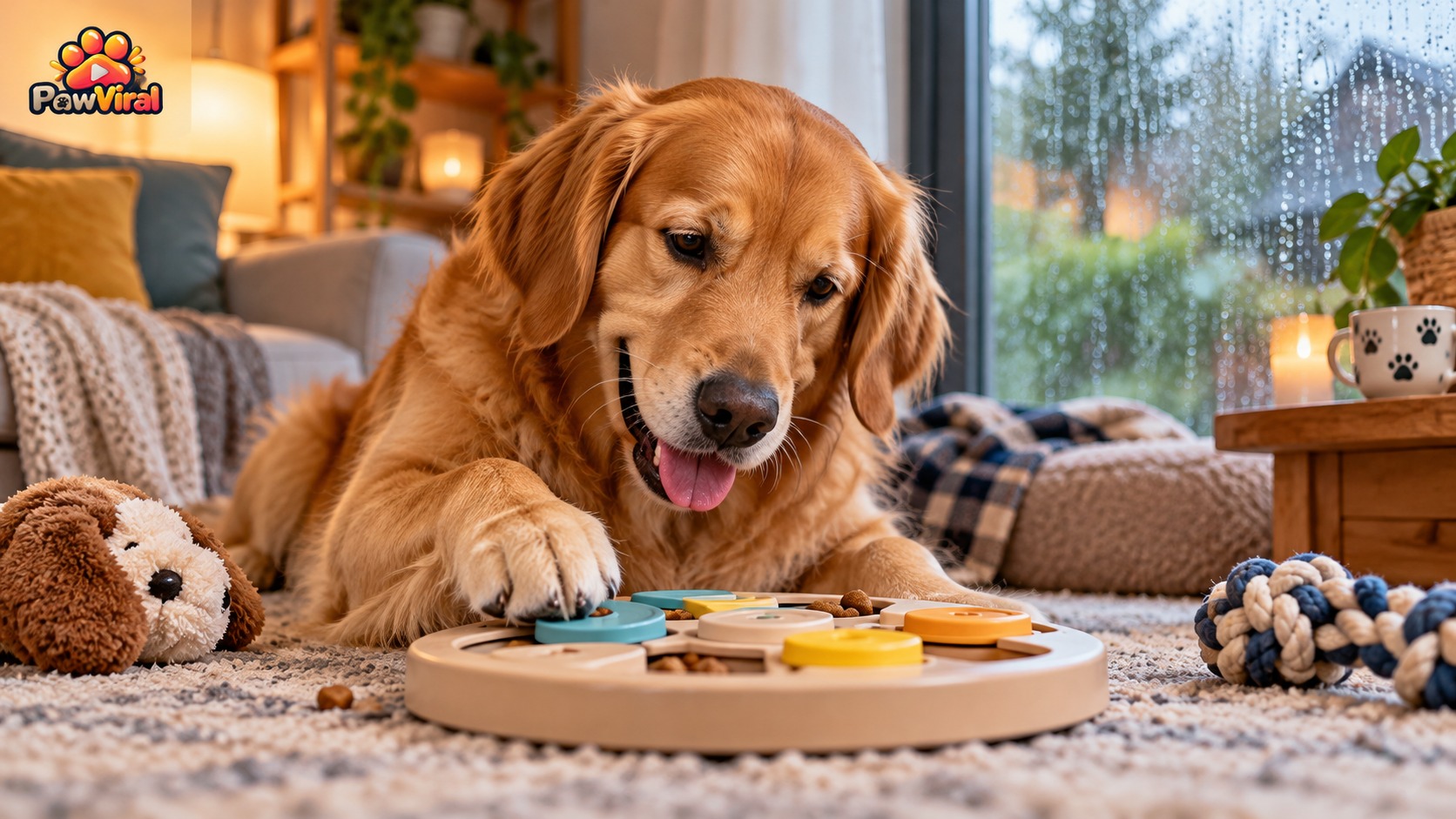 PawViral image for 9 Indoor Enrichment Ideas for Dogs on Rainy Days
