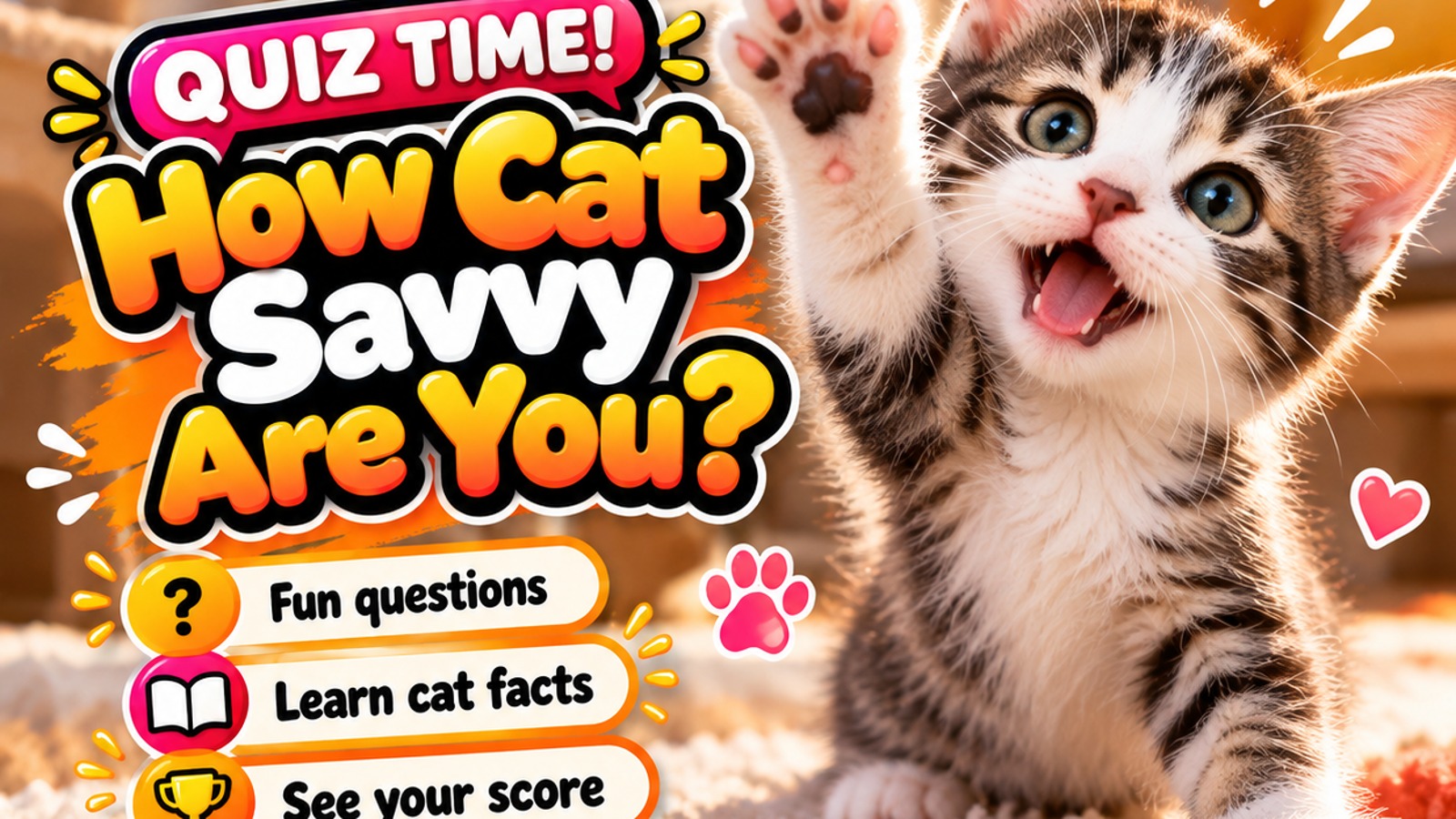 PawViral image for How Cat Savvy Are You?